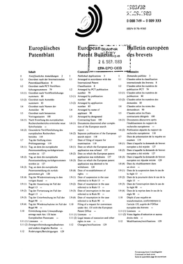 European Patent Bulletin 1983/38