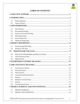 Table of Contents