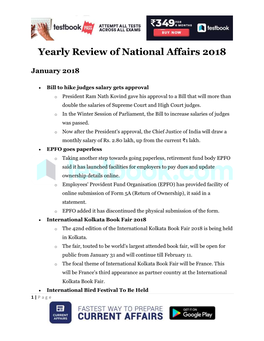 Yearly Review of National Affairs 2018