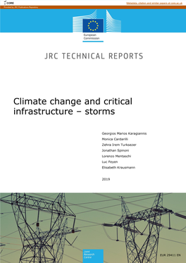 Climate Change and Critical Infrastructure – Storms
