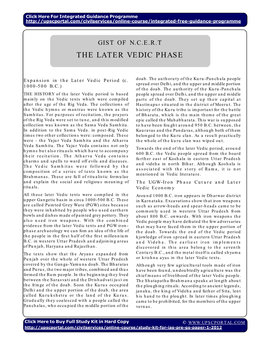 The Later Vedic Phase