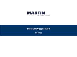 Investor Presentation FY 2018 Table of Contents 2