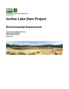 Incline Lake Dam Environmental Assessment