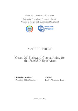MASTER THESIS Guest OS Backward Compatibility for the Freebsd