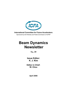 Beam Dynamics Newsletter No