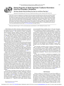 Elastic Properties of Alkali Superionic Conductor Electrolytes from First