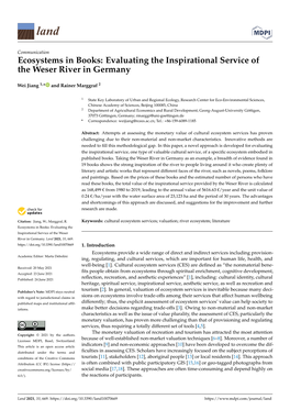 Ecosystems in Books: Evaluating the Inspirational Service of the Weser River in Germany