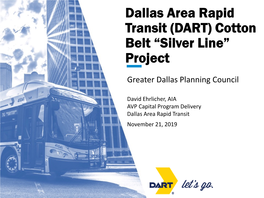 DART) Cotton Belt “Silver Line” Project