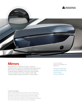 Magna Mirrors Fast Facts