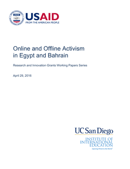 Online and Offline Activism in Egypt and Bahrain