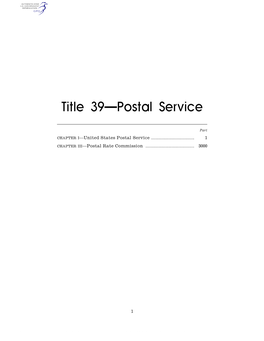 Title 39—Postal Service