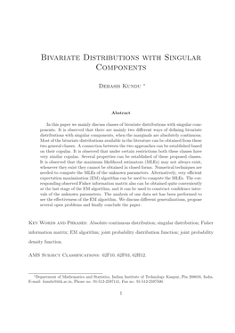 Bivariate Distributions with Singular Components