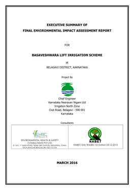 Executive Summary of Final Environmental Impact Assessment Report