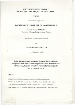 Rôle Du Système De Sécrétion De Type III SPI-1 Et Des Mégaenzymes