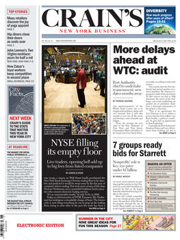 More Delays Ahead at WTC: Audit