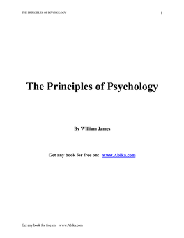 The Principles of Psychology 1
