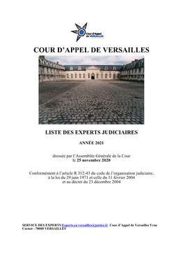 La Cour D'appel De Versailles 2021