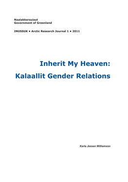 Inherit My Heaven: Kalaallit Gender Relations