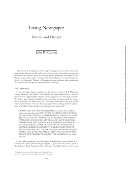 Living Newspaper