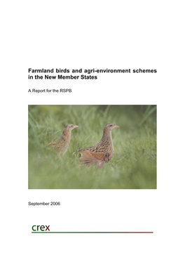 Farmland Birds and Agri-Environment Schemes in the New Member States