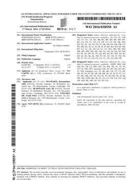 WO 2016/038550 Al 17 March 2016 (17.03.2016) P O P C T