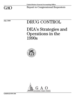 GGD-99-108 Drug Control: DEA's Strategies and Operations In