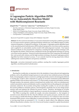 A Lagrangian Particle Algorithm (SPH) for an Autocatalytic Reaction Model with Multicomponent Reactants