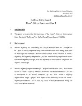 Hiram's Highway Improvement Stage 2 - Plan (Sheet 1 of 3) �‚F Highways »­ Department Hong Kong