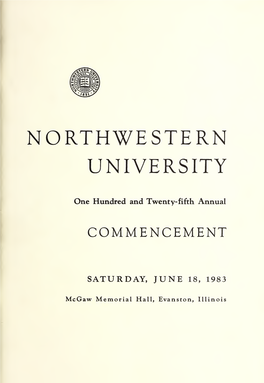 Annual Commencement / Northwestern