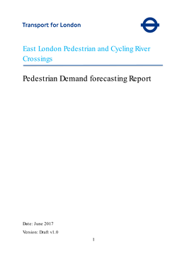 Pedestrian Demand Forecasting Report