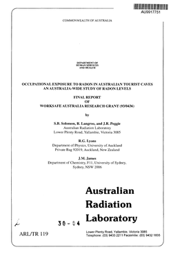 Australian Radiation Laboratory Lower Plenty Road, Yallambie, Victoria 3085