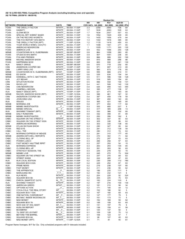 Excluding Breaking News and Specials) 2Q '10 FINAL (03/29/10 - 06/25/10