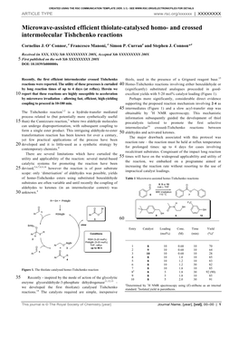 Microwave-Assisted Efficient Thiolate-Catalysed Homo- and Crossed Intermolecular Tishchenko Reactions