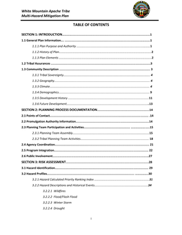 Table of Contents