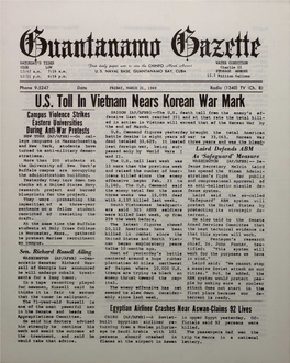 US. Toll in Vietnam Nears Korean War Mark SAIGON (AP/AFNB)--The U.S