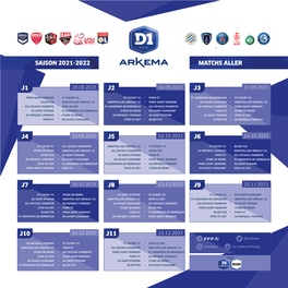 J1 J3 J2 J4 J6 J5 J7 J9 J8 J10 J11 Saison 2021-2022 Matchs Aller