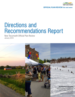 Directions and Recommendations Report New Tecumseth Official Plan Review January 2018