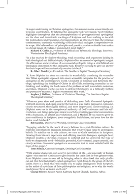 “A Major Undertaking in Christian Apologetics, This Volume Makes a Most Timely and Welcome Contribution. by Labeling the Apolo