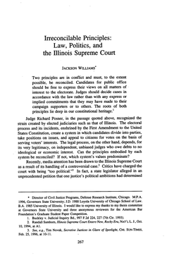 Law, Politics, and the Illinois Supreme Court