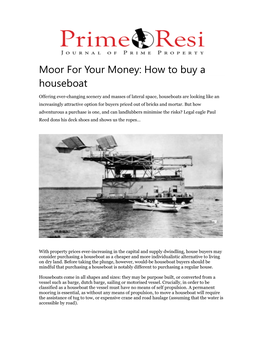 Moor for Your Money: How to Buy a Houseboat