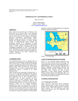 Izmir Balçova Geothermal Field