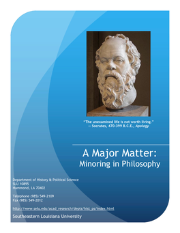 Philosophy Minor Brochure