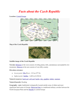 Facts About the Czech Republic
