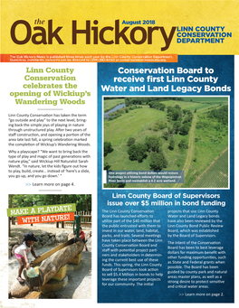 August Issue of the Oak Hickory