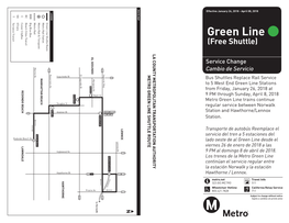 Green Line Shuttle Route Green Line (Free Shuttle) LA COUNTY METROPOLITAN TRANSPORTATION AUTHORITY EL SEGUNDO Service Change