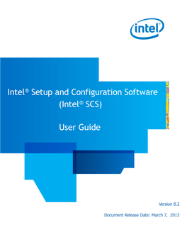 Intel® Setup and Configuration Software