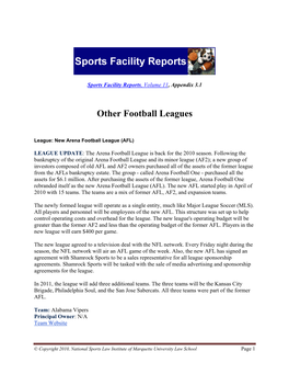 Other Football Leagues