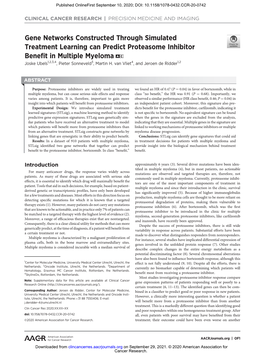 Gene Networks Constructed Through Simulated Treatment Learning Can