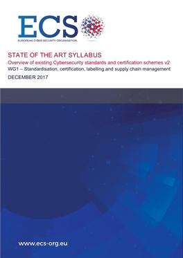 WG1, State of the Art Syllabus: Overview of Existing Cybersecurity