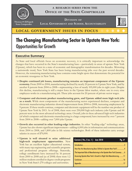 The Changing Manufacturing Sector in Upstate New York: Opportunities for Growth